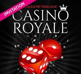 casino evening invitation